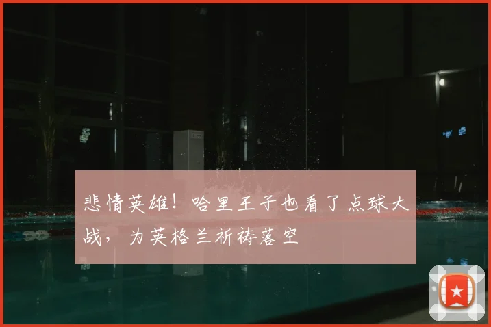 悲情英雄!哈里王子也看了点球大战,为英格兰祈祷落空